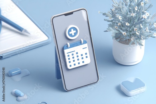 Digital healthcare system and electronic patient registration. Online medical appointment booking concept. 