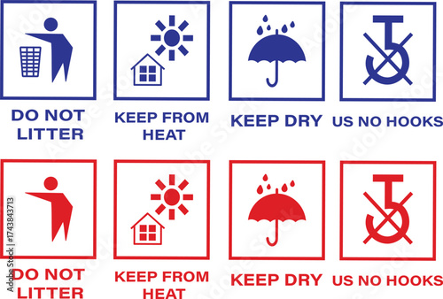 Black fragile shipping or packaging icons symbol, Vector illustration for logistics and shipping sign,including fragile, upward, glass, recycled, keep dry, Common packaging & warning illusions,
