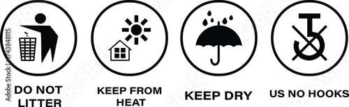 Packing icon set, shipping labels, fragile box sign, this way up sign icons package , Cardboard packaging sign labels symbols,
