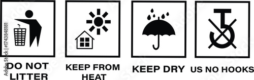 Packing icon set, shipping labels, fragile box sign, this way up sign icons package , Cardboard packaging sign labels symbols,
