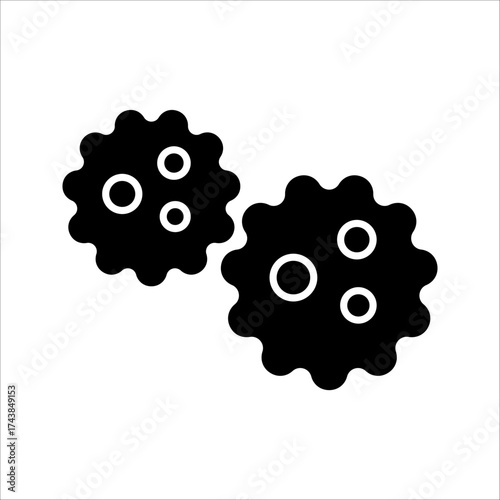 Cancer cell Icon .Symbol isolated white background. vector illustration. color editable.