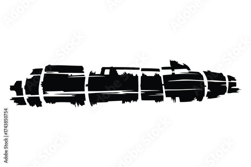 Vector art of silhouette of a sleek and futuristic sports car, showcasing its aerodynamic design
