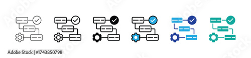 Workflow Process and Task Management Icon Set