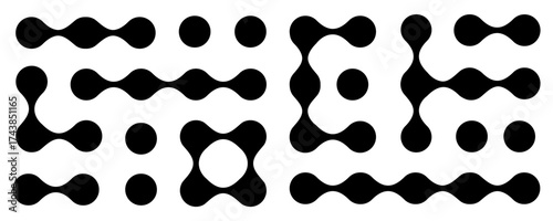 Connect dot geometric pattern. Neural metaball connections bg, science abstract wallpaper