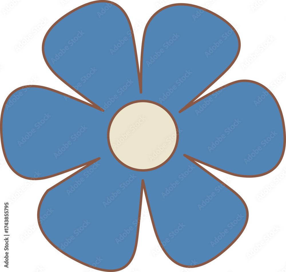 Fototapeta premium Doodle Daisy Flower