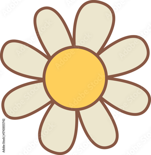 Simple Outlined Flower