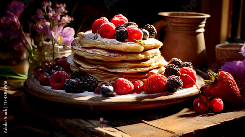 Wholesome Berry Pancake Delight