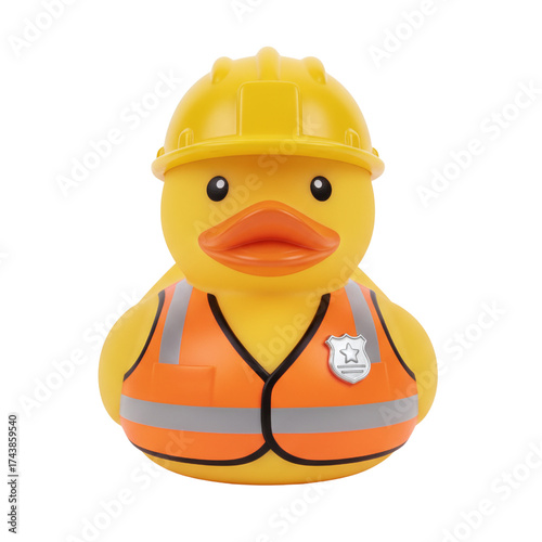 Fotografie Construction worker rubber duck toy
