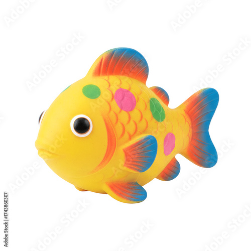 Photography Colorful polka dot bath toy fish