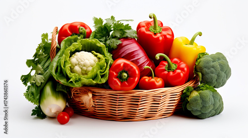 Wholesome White Background Basket