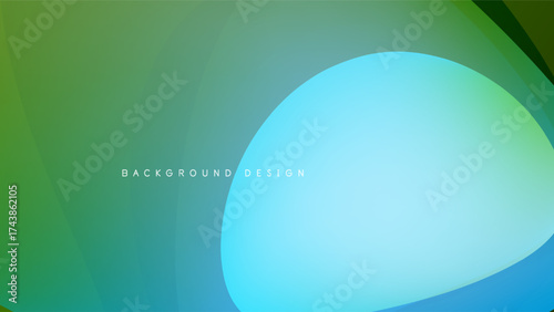 Abstract gradients blend. Blue oval dominates center. Green, teal hues create dynamic backdrop. Minimalist design, modern aesthetic.
