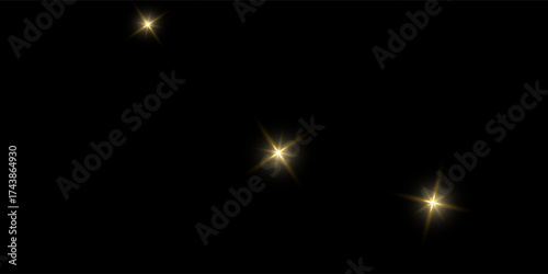 Sun flare on the black background. Eps 10