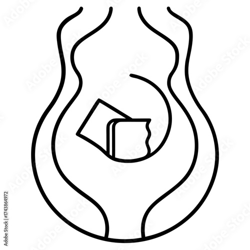 Womb with Amniotic Fluid Icon Symbol Pregnancy And Fetus Development Vector Illustration