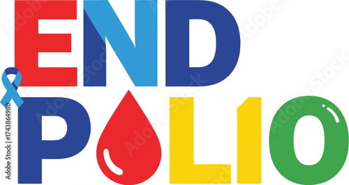 Vector art of end polio campaign logo