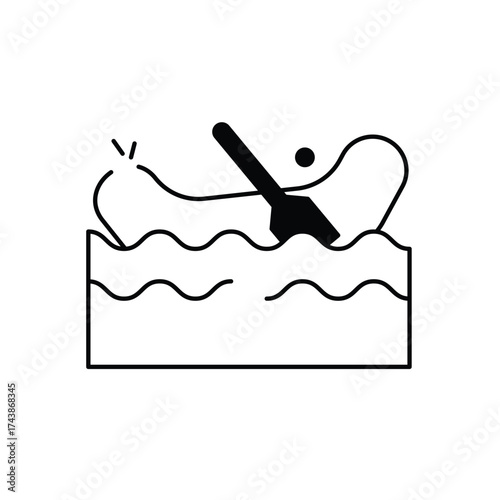 Rafting Icon vector