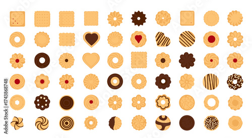 A delightful assortment of sweet biscuit cookies for enjoyment and sharing.