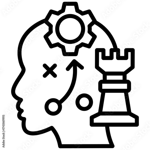 Strategic Thinking line icon