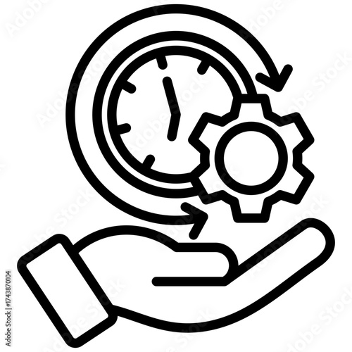 Time Management line icon