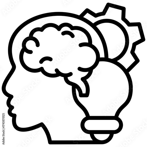 Critical Thinking line icon
