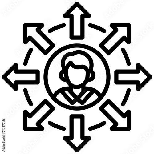 Influence line icon