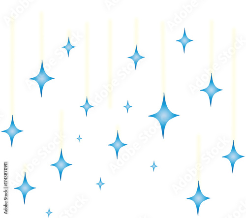 Blue Sparkling Starfall 