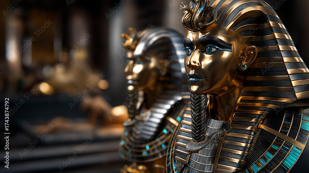 Obraz premium Advanced animation and motion graphics services incorporating ancient Egyptian symbols and mystical imagery enable content creators to develop engaging educational videos, document