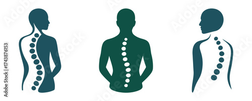 Chiropractic Wellness and Spine Alignment Logo Collection