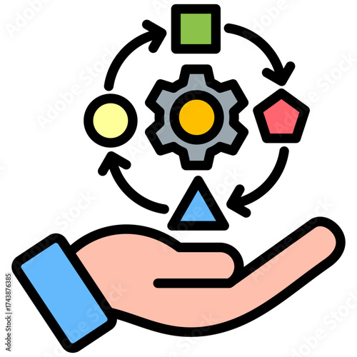 Adaptability lineal color icon