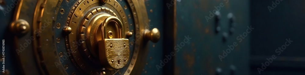 custom made wallpaper toronto digitalSecure Golden Padlock on Sturdy Vault Door Symbol of Ultimate Safety and Financial Security