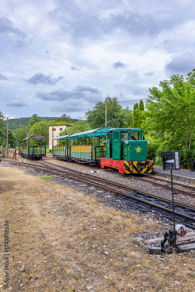 Naklejka premium Palhaza forest railway preparing for departure in Hungary