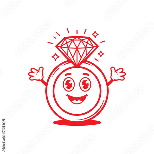 Diamond Ring Mascot