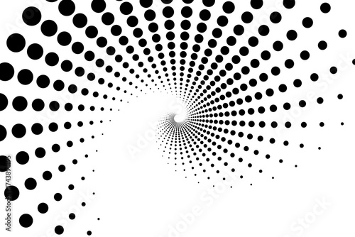 Halftone Dot Pattern Gradient Sunburst Retro Pop Art Vector Design
