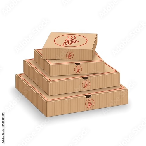 Pizza Boxes of Different Sizes.