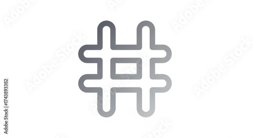 Hashtag icon symbol for social media, marketing, and online communication simple and modern design for websites and apps