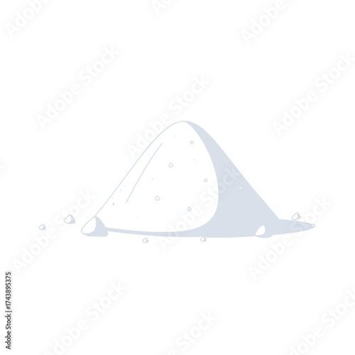 Illustration of a pile of salt isolated on white background, a common seasoning agent