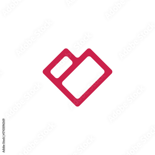 Modern outline love logo design