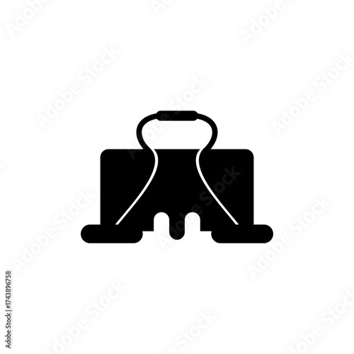 Paper clip holder fastener symbol