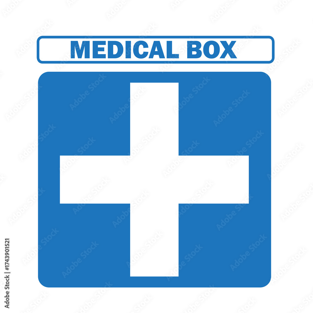 Fototapeta premium First aid medical box icon 