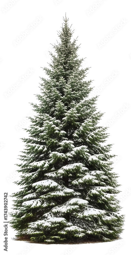 Fototapeta premium Christmas tree on a transparent background.