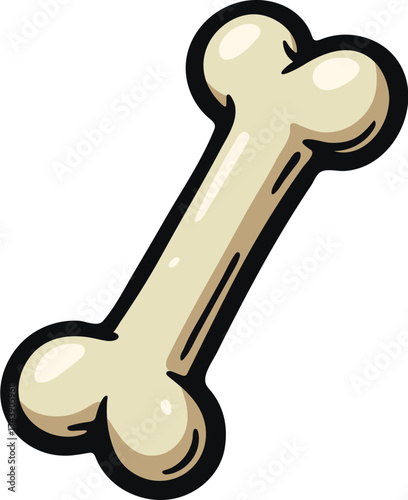 Dog Bone Scalable SVG Vector Graphic with Editable Paths and Layers for Web, UI Design, Digital Art, and Print Applications