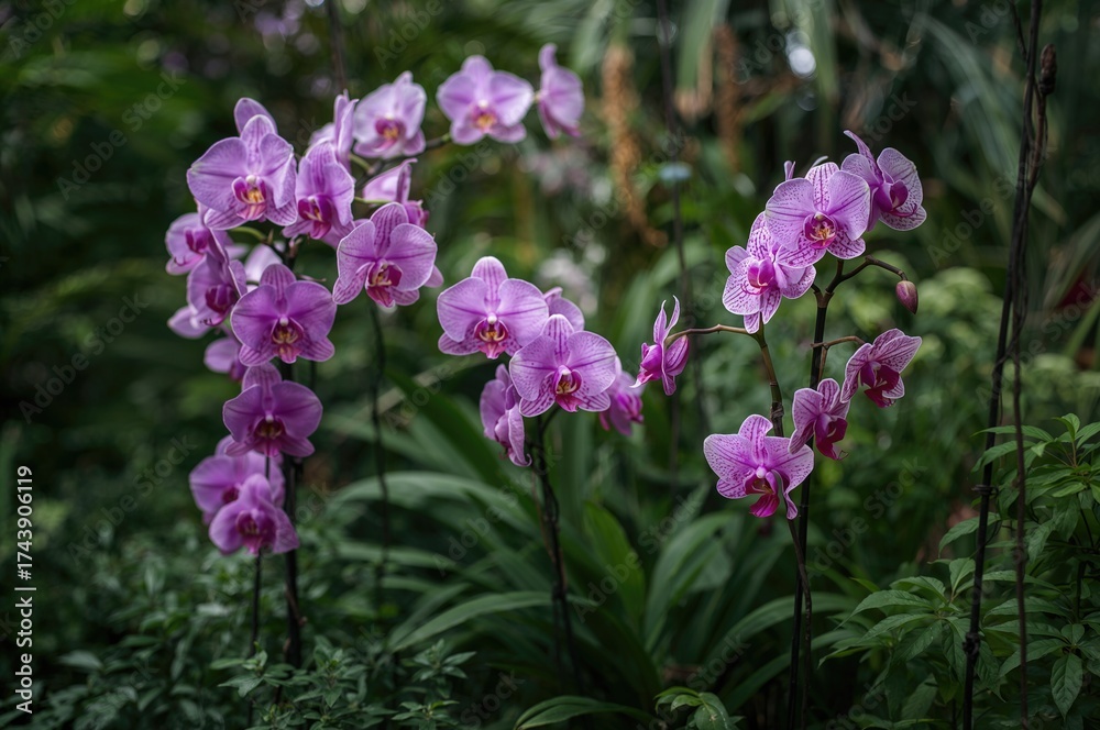 Obraz premium Stunning Orchids Captured in Bright Garden Photography