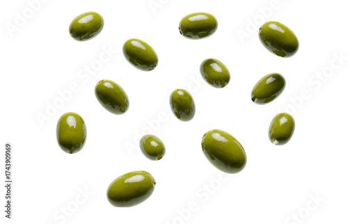 Wallpaper Mural green olives isolated on white Torontodigital.ca