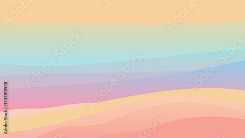 Pastel gradient landscape with soft color transitions