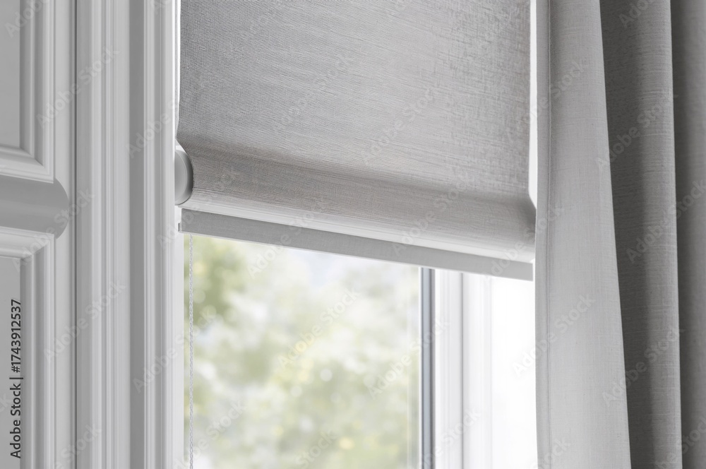 Obraz premium Dual-mode roller blinds for day and night use