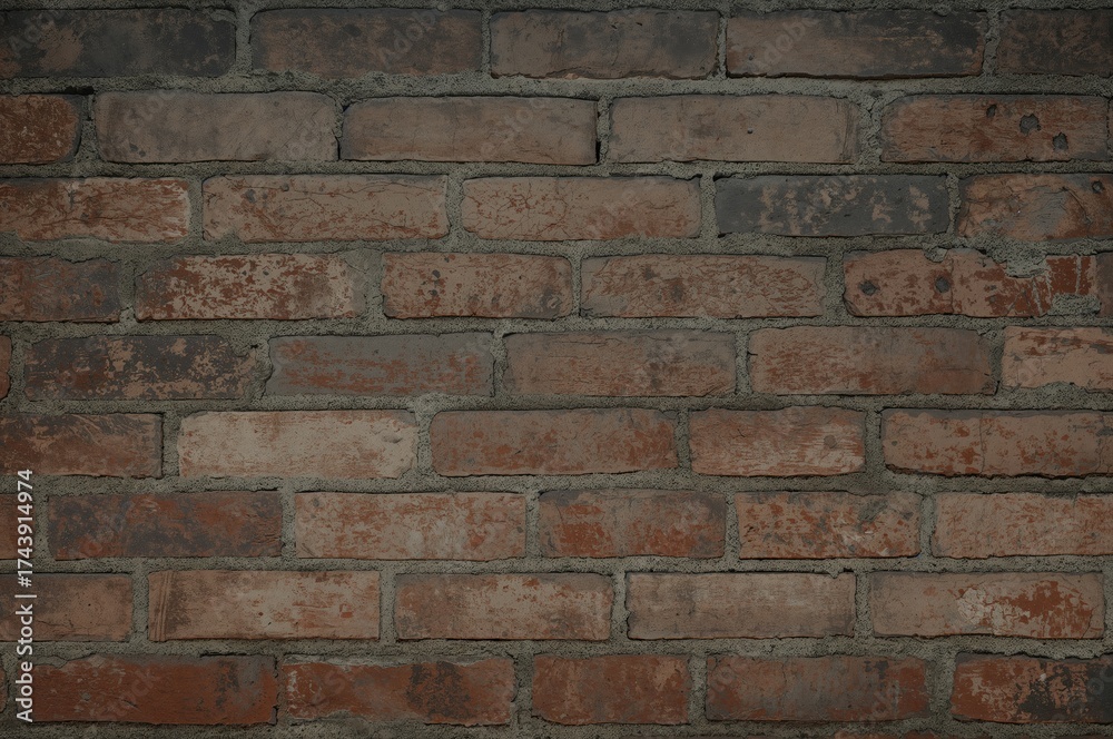Naklejka premium Grungy backdrop featuring an aged brick surface