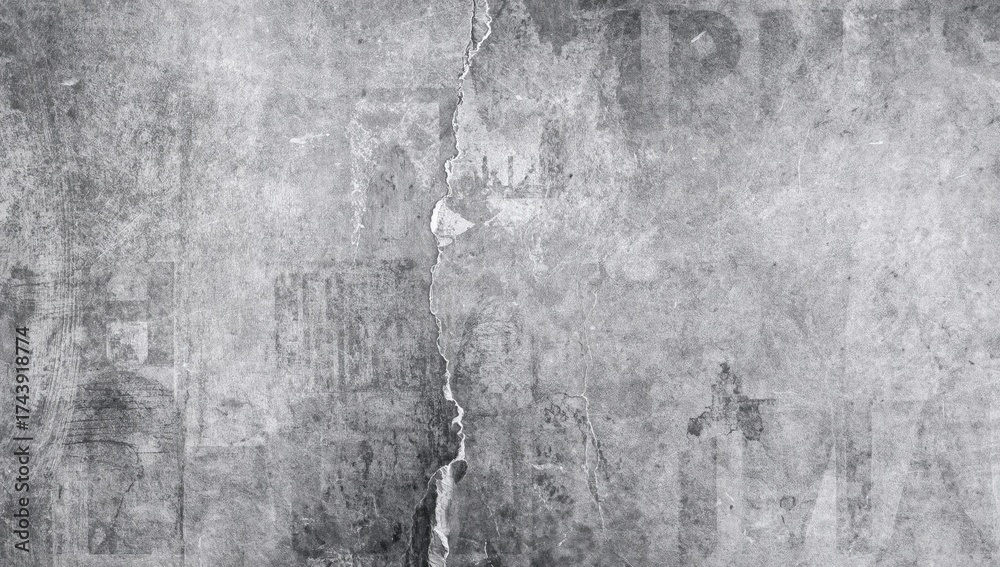 Fototapeta premium Vintage Newspaper Texture, Monochrome Grunge Paper Background with Newsprint Pattern