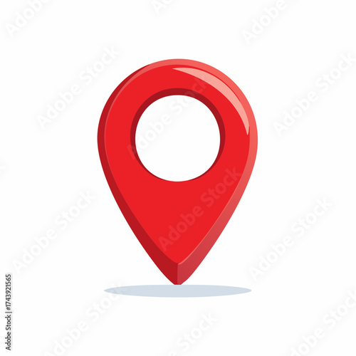 Red Map Location Pin Marker Icon Vector