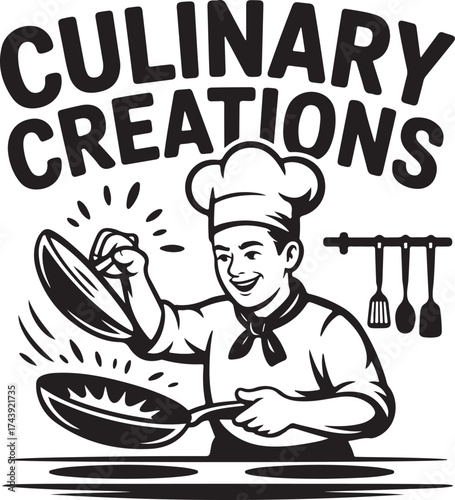 Chef cooking delicious culinary creations indoors