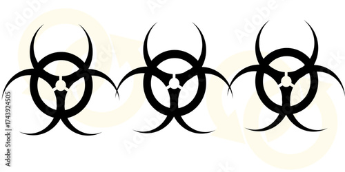 A tribal biohazard symbol style vector illustration