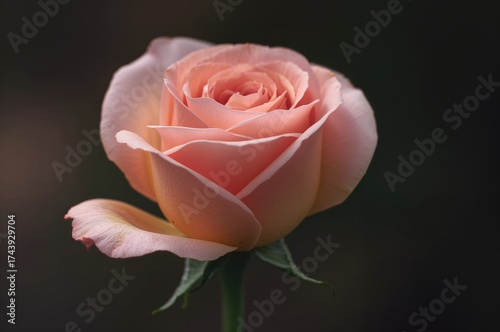 Close-Up View of a Rose Blossom